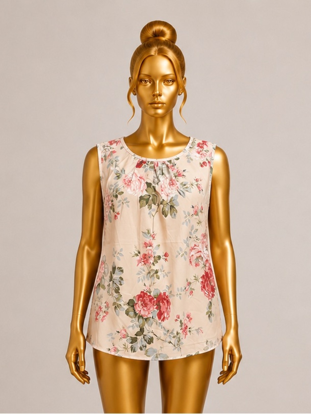 S. Christina Floral Sleeveless Blouse Women’s XL NWT
